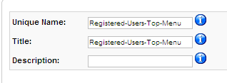 Registered Users Top Menu