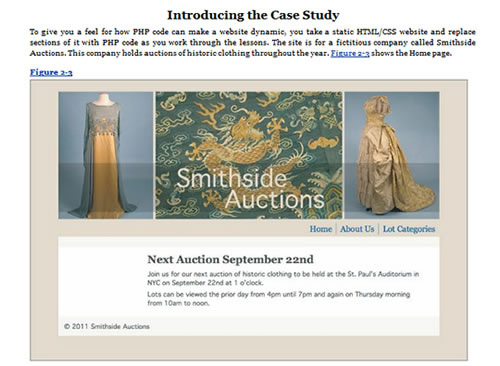 Snapshot of the Case Study Website used in the book