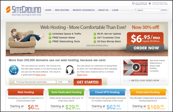 Premium web hosting provider | Siteground's screenshot