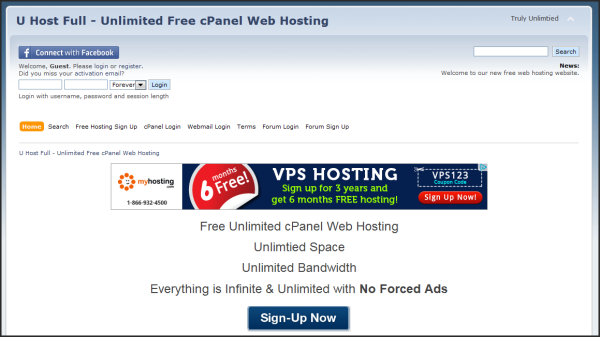 Free web hosting services | Uhostfull's screenshot