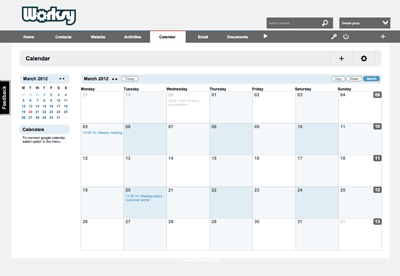 Worksy Calendar Monthly View