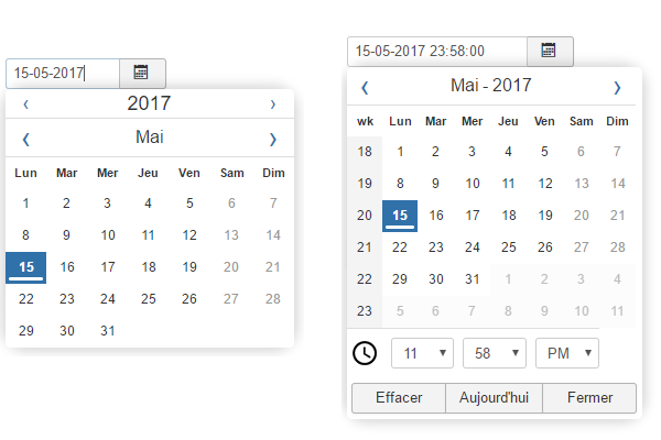 Nouveau sélecteur de date 'datepicker' de joomla 3.7