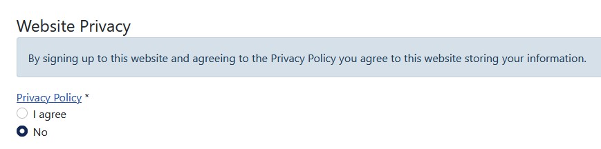 joomla4 privacy FE consent