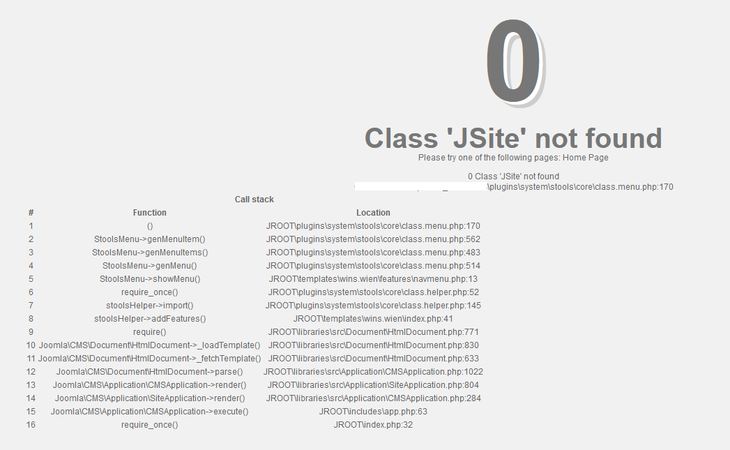 Class JSite not found