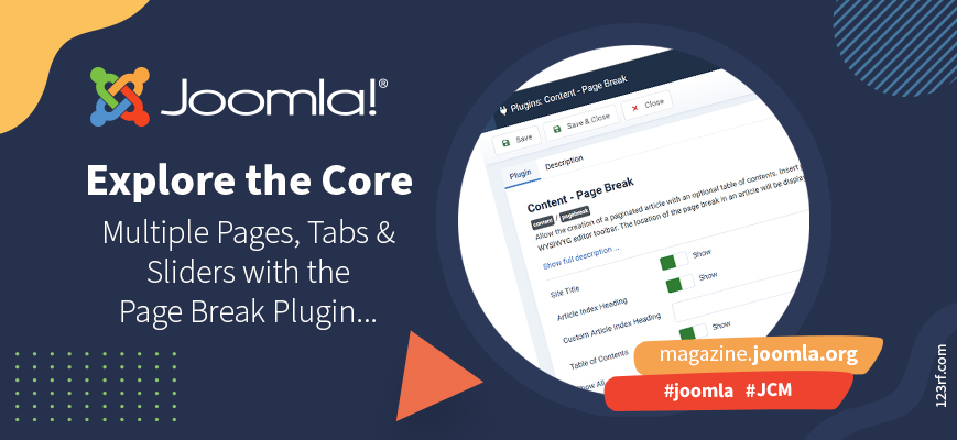 Explore the core: multiple pages, tabs and sliders with the Page Break Plugin