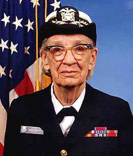 Grace Hopper, official portrait in US Navy uniform