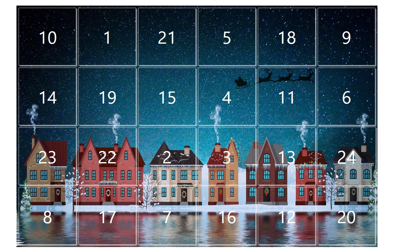 Second variant of the Advent CAlendar