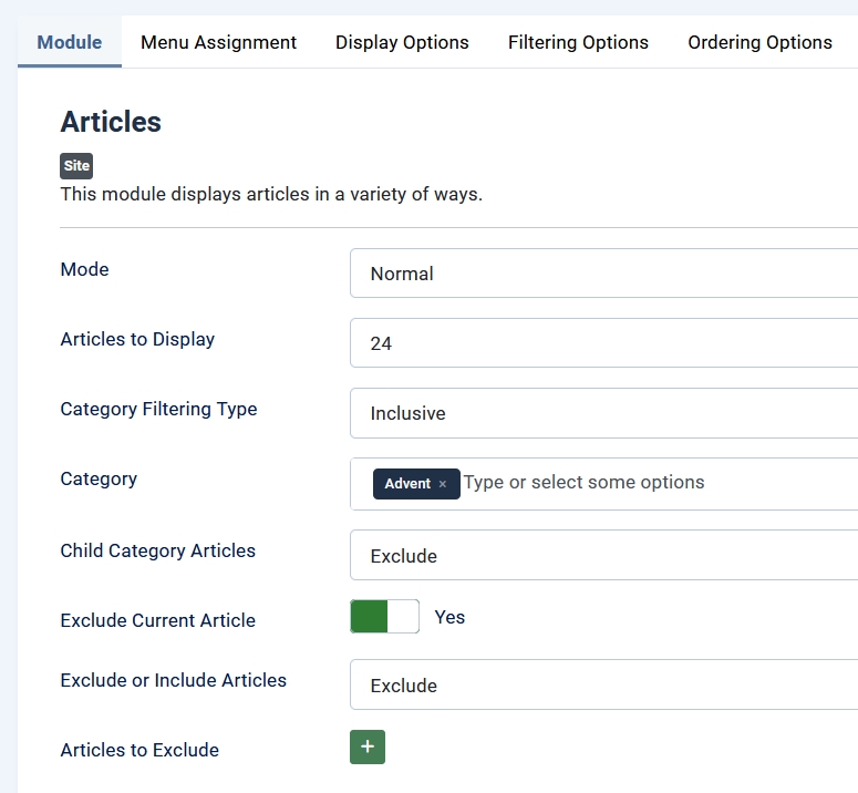 Configuration module