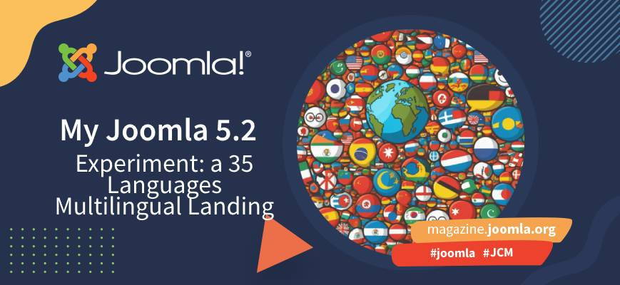 My Joomla 5.2 experiment: a 35 Languages Multilingual Landing Page