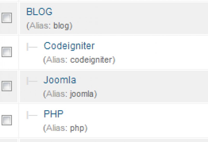 Categorías y el formato Blog en Joomla 2.5