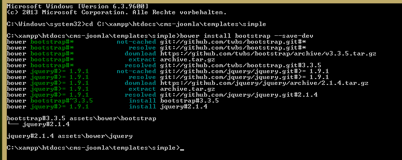 bootstrap install