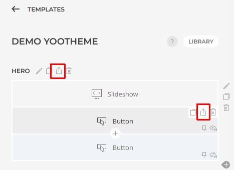 YOOtheme Pro save layouts in your library