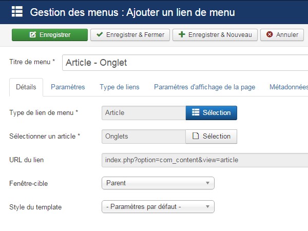 Comment créer des onglets sans extension tierce ?