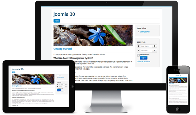Interfaz de usuario adaptable de Joomla! 3.0