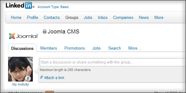 Joomla CMS on LinkedIn