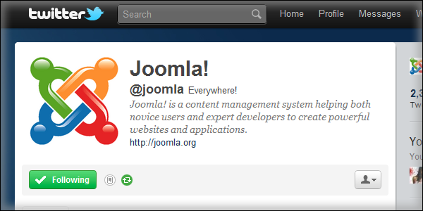 Joomla on Twitter