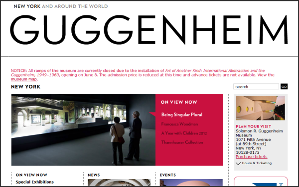 Popular websites using Joomla |  Guggenheim