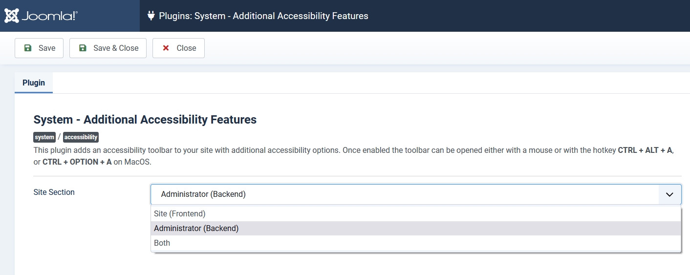accessibility features options